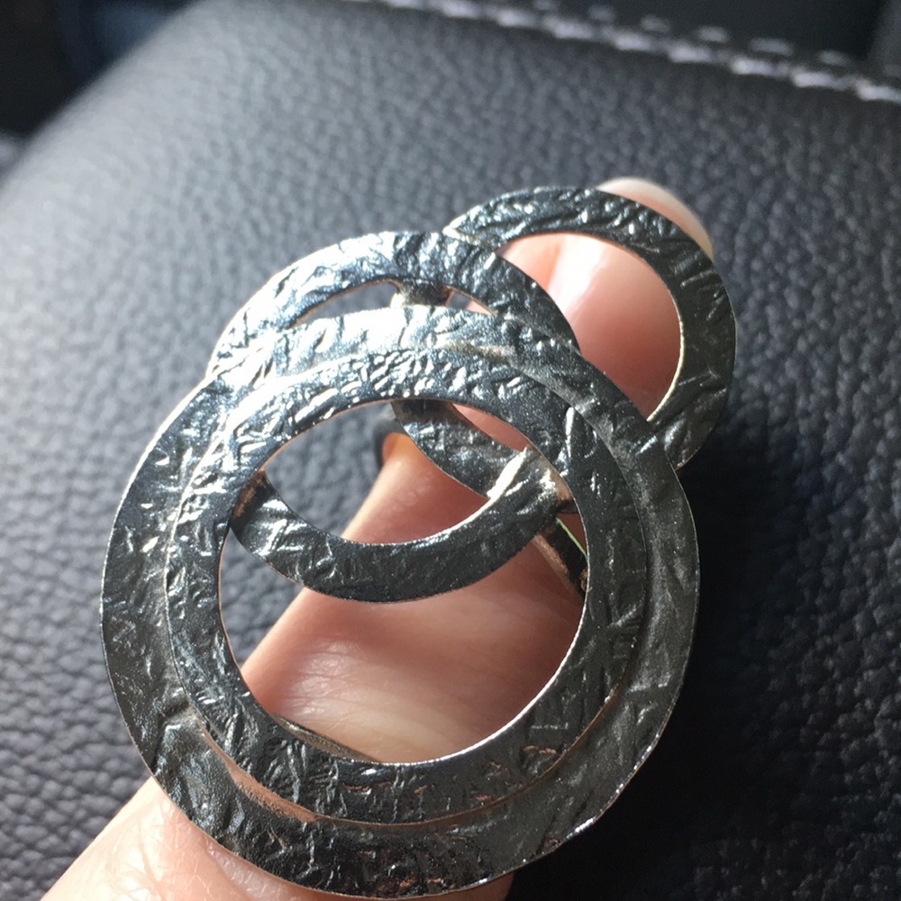 Silver statement ring - adjustable